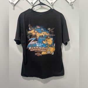 Harley Davidson Mackinaw city tee size large
